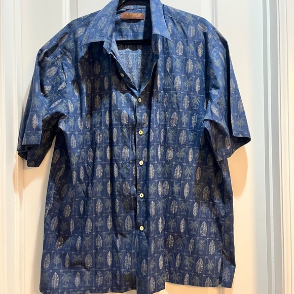 Tori Richard Sz XLarge Hawaiian Button Down Blue Floral Aloha Shirt Mens. - Picture 4 of 6